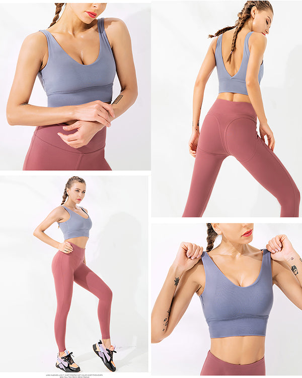 Deep V Back Sports Bras