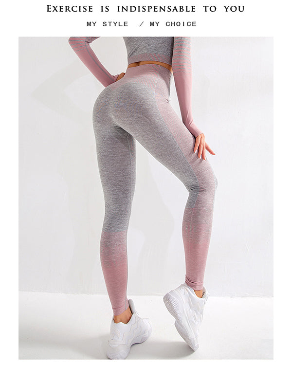 Seamless ColorBlock High Waisted Leggings