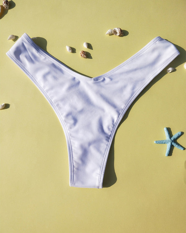 Zipper High Cut Bikini Sets