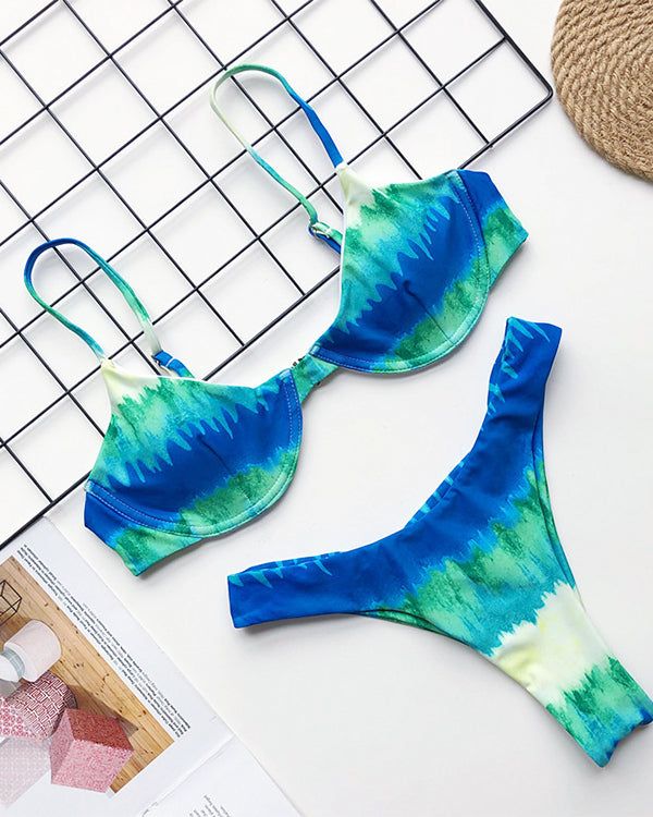 Underwire Tie Dyed Bikini Sets