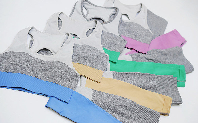 New Colorblock Seamless  Gym Sets