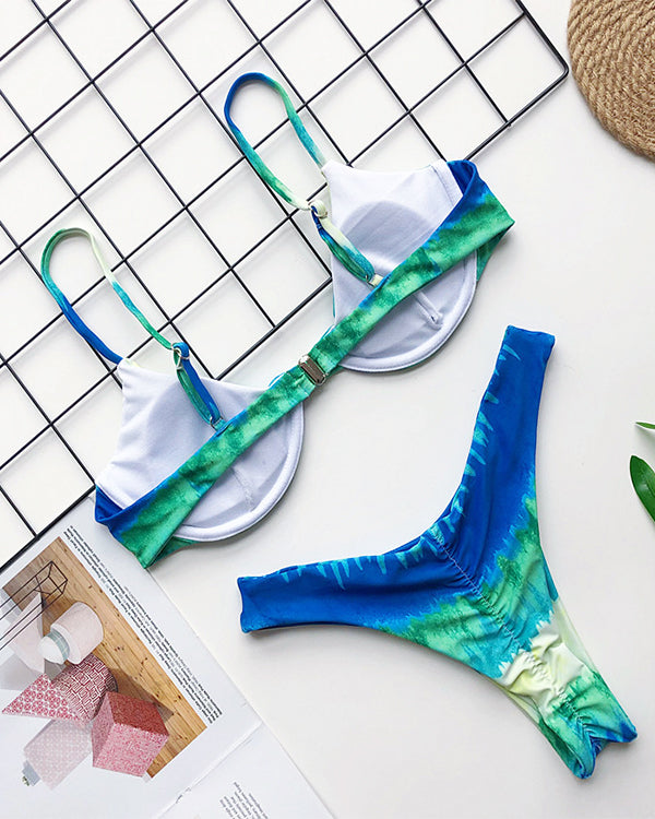 Underwire Tie Dyed Bikini Sets