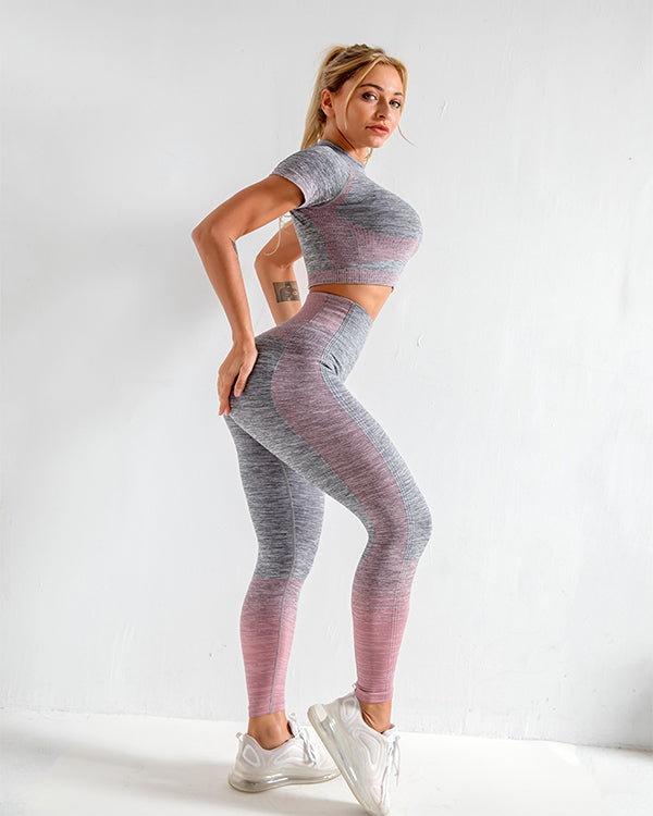 New Seamless ColorBlock Gym Sets