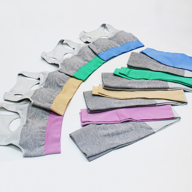 New Colorblock Seamless  Gym Sets