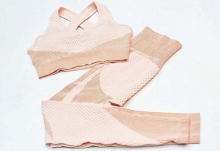 New Seamless Colorblock  Gym Sets