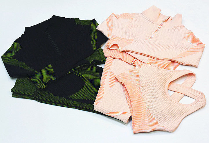New Seamless Colorblock  Gym Sets
