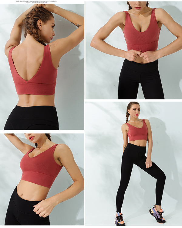 Deep V Back Sports Bras