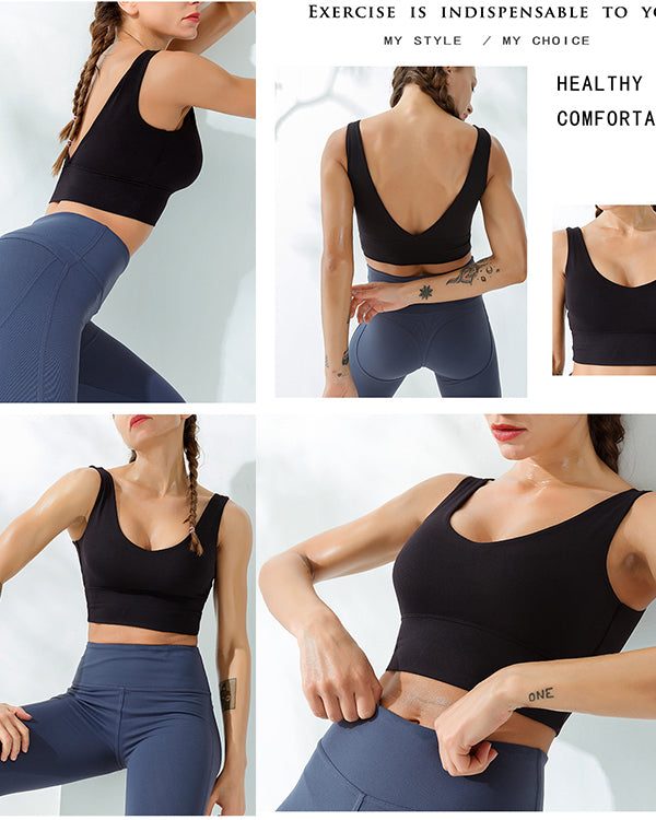 Deep V Back Sports Bras