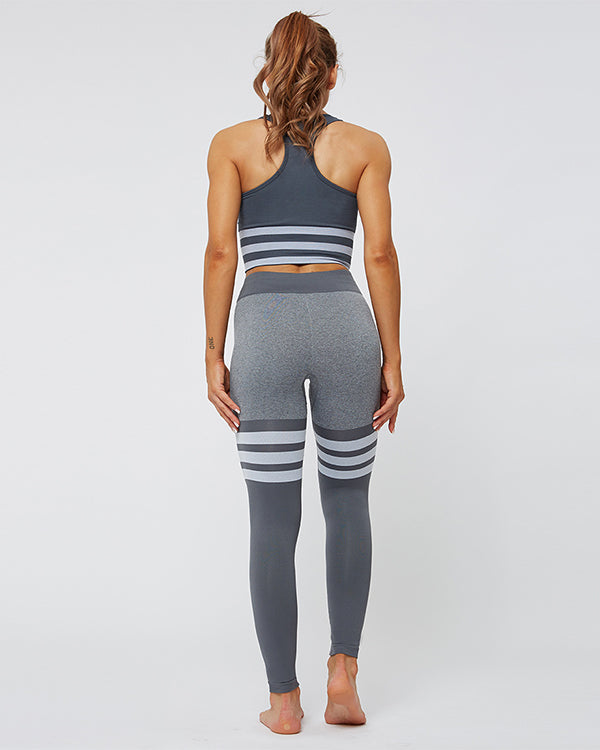 ColorBlock Sports Bras And High Waisted Leggings Gym Sets