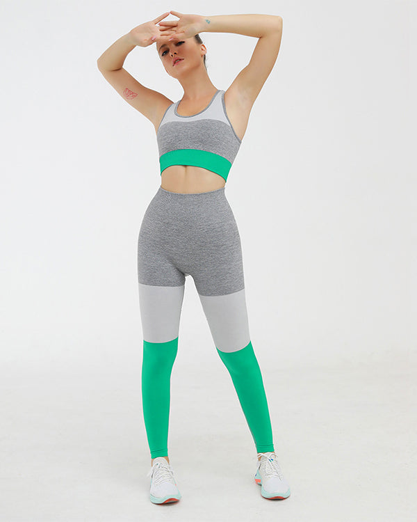 New Colorblock Seamless  Gym Sets