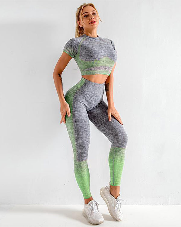 New Seamless ColorBlock Gym Sets