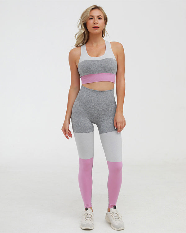 New Colorblock Seamless  Gym Sets