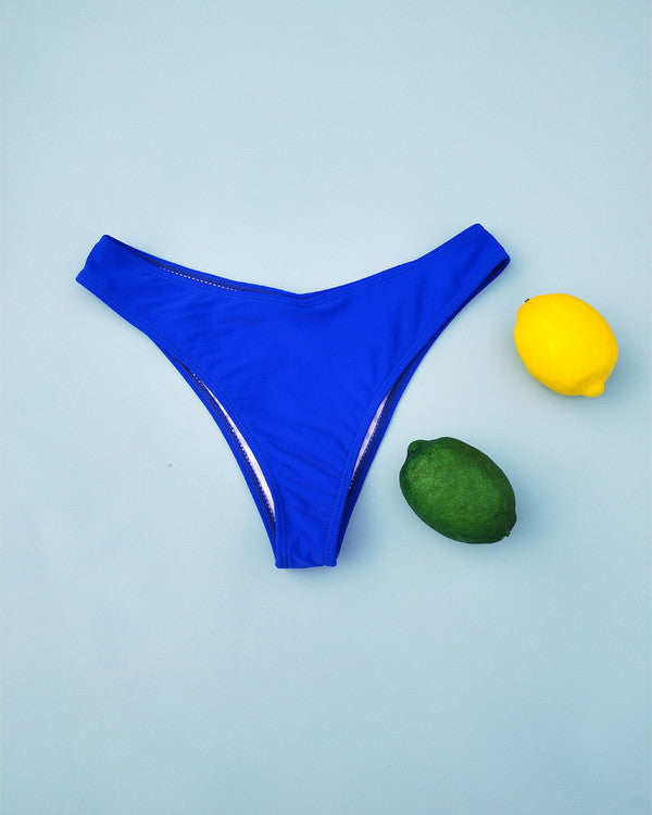 Sexy Deep V Neck Flouncing Shoulder Bikini Sets