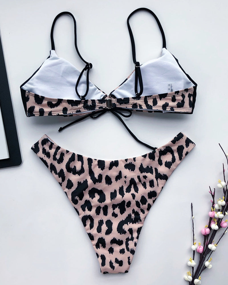 New ColoBlock Tie Front Bikini Sets