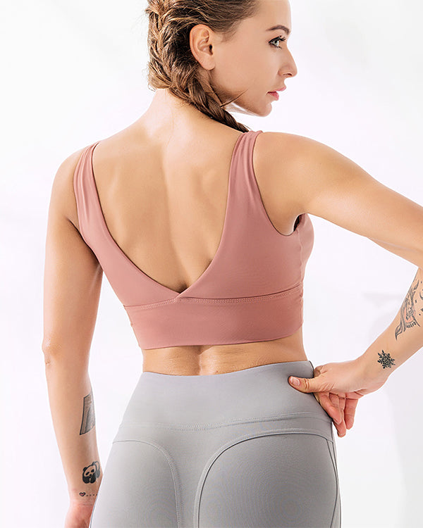 Deep V Back Sports Bras