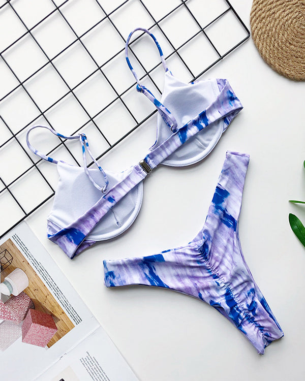 Underwire Tie Dyed Bikini Sets