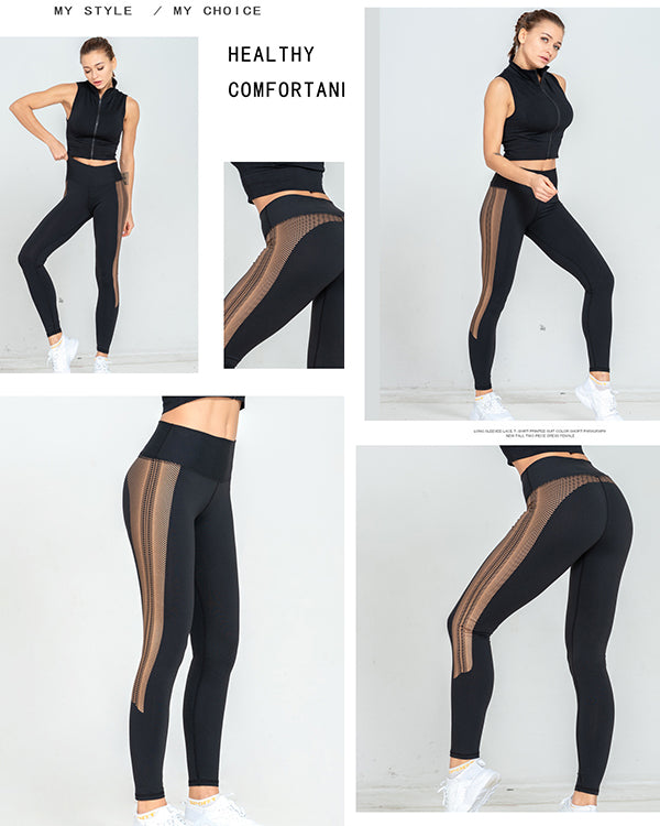 Side Bronzing High Wiasted Leggings