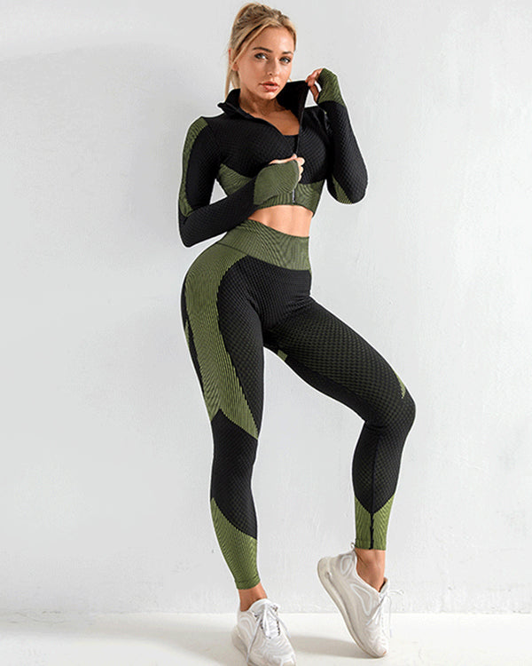 ColorBlock Seamless High Waisted Leggings