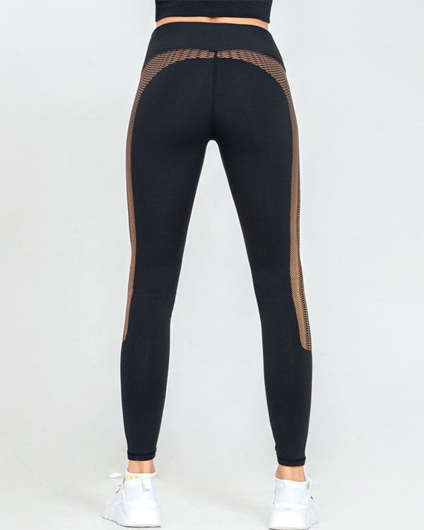 Side Bronzing High Wiasted Leggings