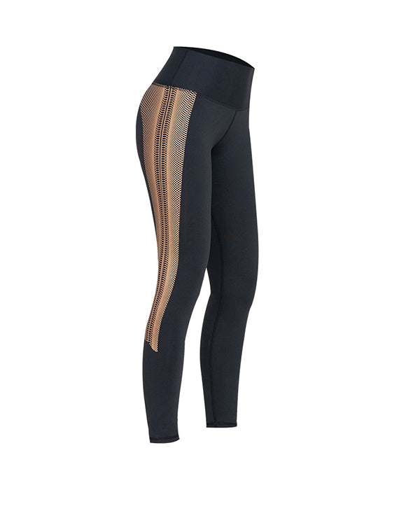 Side Bronzing High Wiasted Leggings