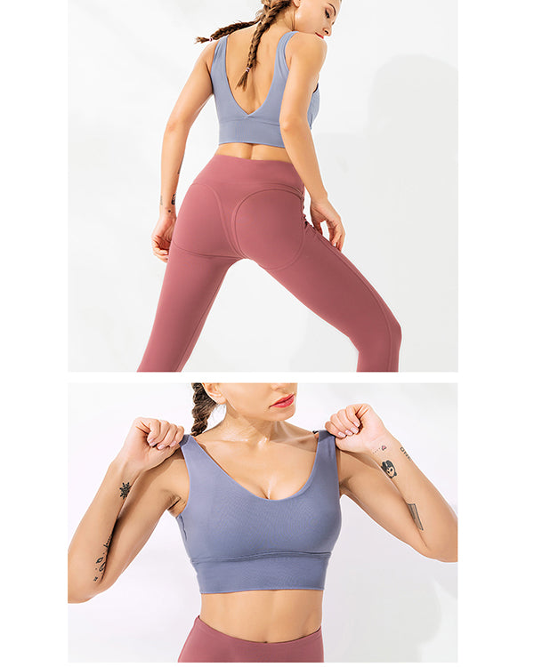 Deep V Back Sports Bras