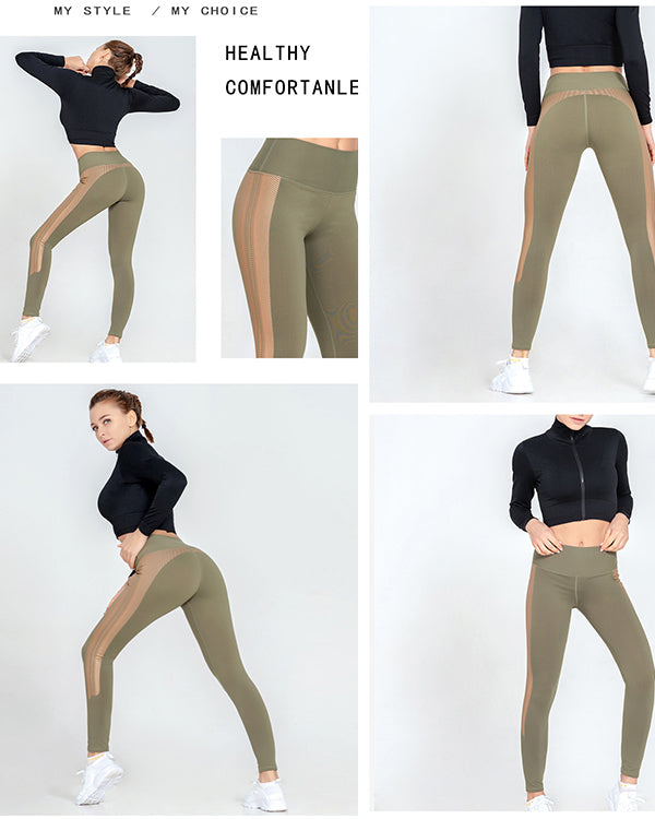 Side Bronzing High Wiasted Leggings